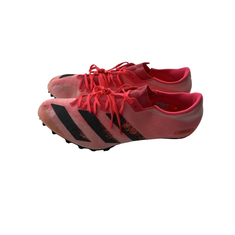 Adidas Adizero Track Spikes Shoesj Mens Size 11 Pink Black Sprint Racing EG6190‎